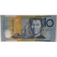 AUSTRALIA 1993 . TEN 10 DOLLARS BANKNOTE . ERROR . MISSING BOTH SERIALS